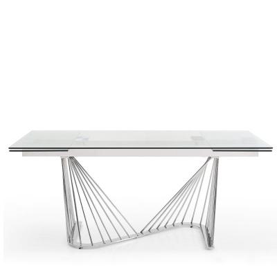 Стол DT9118GS (180-260) прозрачный. Фото