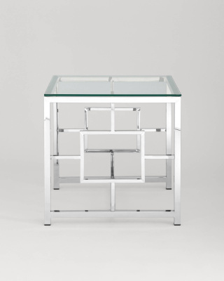 Журнальный столик 55*55 БРУКЛИН серебро. Фото