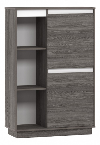 Virginia НМ 011.85 Шкаф комбинированный Правый, Белый Скандинавский/Ясень Анкор темный (KR фото Virginia НМ 011.85 Шкаф комбинированный Правый, Белый Скандинавский/Ясень Анкор темный (KR. Фото №1