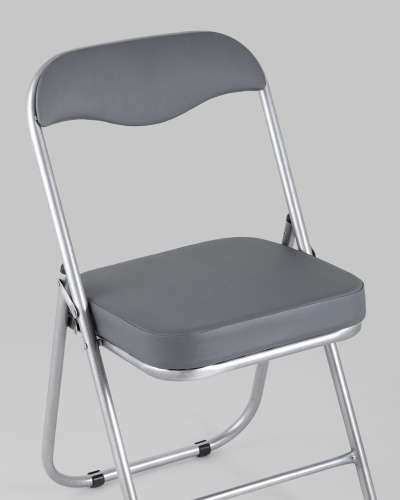Стул складной ДЖОН металлик, серый. Фото №9