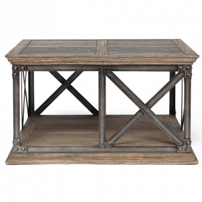 Столик журнальный Secret De Maison KINGSLEY (mod. TAB OTH 16-10) красное дерево/металл, 80х80х45см, античный дуб фото Столик журнальный Secret De Maison KINGSLEY (mod. TAB OTH 16-10) красное дерево/металл, 80х80х45см, античный дуб. Фото