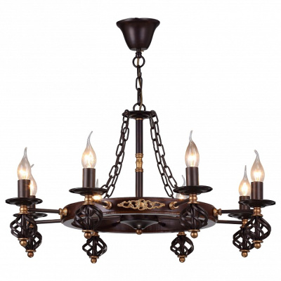 Подвесная люстра Arte Lamp Cartwheel A4550LM-8CK. Фото №2