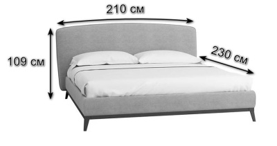 Кровать с ортопедическим основанием 1.8 Сканди Лайт Грей фото Кровать с ортопедическим основанием 1.8 Сканди Лайт Грей. Фото №3