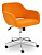 Кресло MODENA хром флок , оранжевый, 18