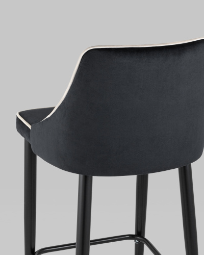 Стул полубарный Коби велюр черный. Фото №8