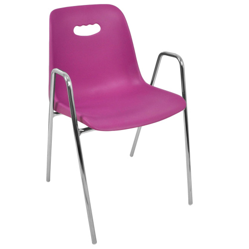 Стул Venezia-4 высокие ножки с подлокотниками каркас хром. Фото №6