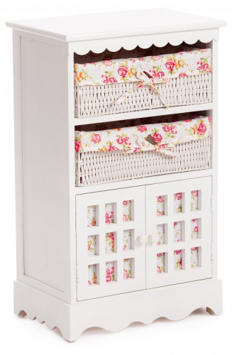 Комод с 2-мя корзинами Secret De Maison LE RAY ( mod.TT-WC004 ) МДФ+Павловния, 45*30*73, Белый (White). Фото №1