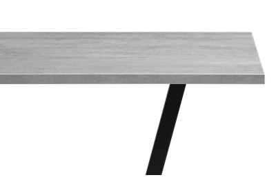 Стол деревянный Мичиган Лофт 110х70 25 мм бетон / черный матовый фото Стол деревянный Мичиган Лофт 110х70 25 мм бетон / черный матовый. Фото №4