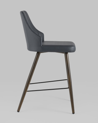 Стул полубарный Коналл экокожа антрацит. Фото