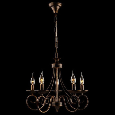 Подвесная люстра Eurosvet Provence 22404/5 черный с золотом. Фото №2