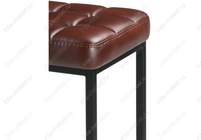 Барный стул Лофт кожзам мустанг браун / черный матовый. Фото №3