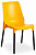 Стул GENIUS (mod 75)   металл/пластик, 46x56x84cм, желтый/черные ножки