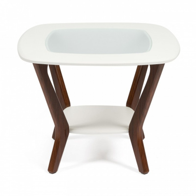 Стол журнальный GOODWIN МДФ/дерево, 65*65*50 см, белый фото Стол журнальный GOODWIN МДФ/дерево, 65*65*50 см, белый. Фото