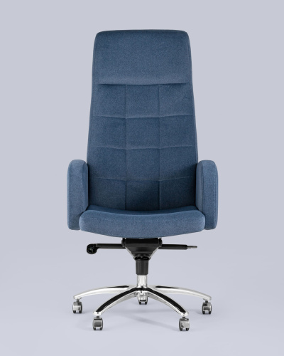 Кресло руководителя Лестер микровелюр темно-синий. Фото №5