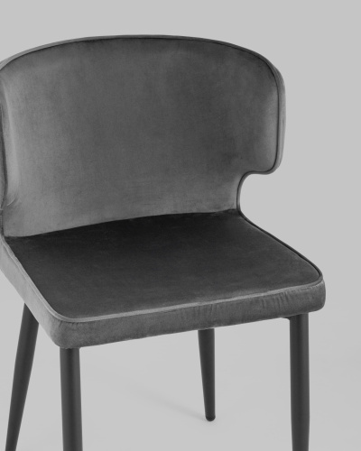 Стул Матео велюр серый. Фото №9