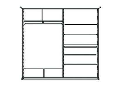 Шкаф-купе для одежды Соната ММ-283-01/02Р фото Шкаф-купе для одежды Соната ММ-283-01/02Р. Фото