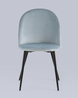 Стул Lilly велюр серо-голубой. Фото №5