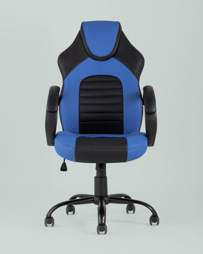 Кресло игровое TopChairs Racer Midi черно-синее. Фото №5