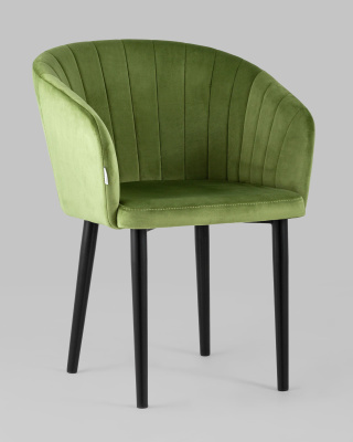 Стул с подлокотниками Нейтон велюр травяной. Фото №3